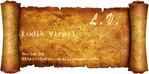 Ludik Virgil névjegykártya